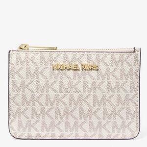 Michaels Cream and Gold Logo Wallet